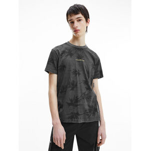 Calvi Klein pánské šedé vzorované tričko